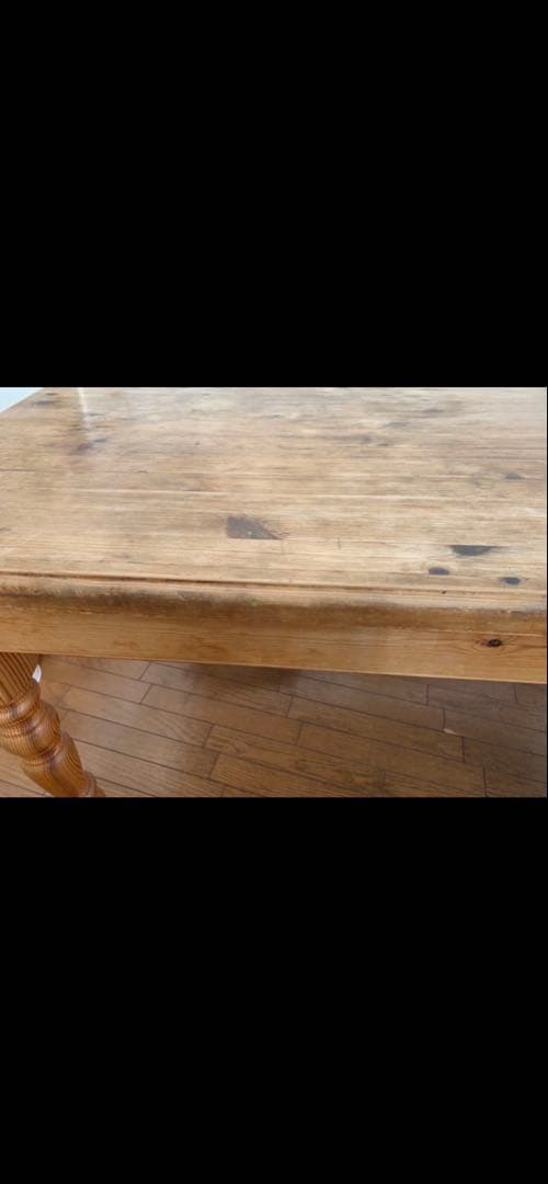 パイン材ダイニングテーブルセット　　　引き出し付き　アンティーク　オールドパイン