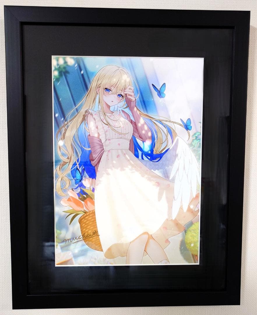 【直筆サイン入り】ミュシャ先生描き下ろし　A3複製原画　メロンブックス