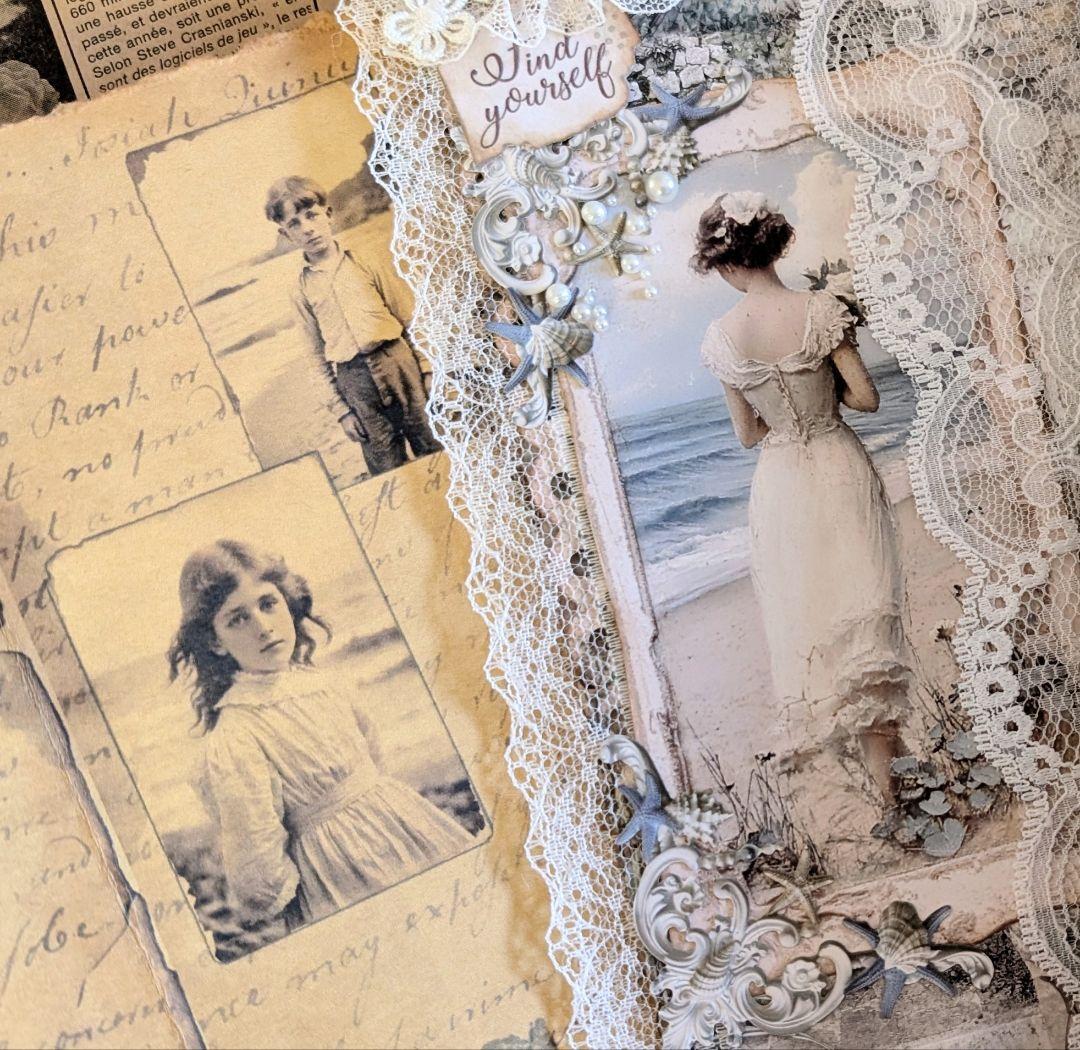 「海からの贈り物」海辺のノスタルジー大型ジャンクジャーナル✨Sunshine✨