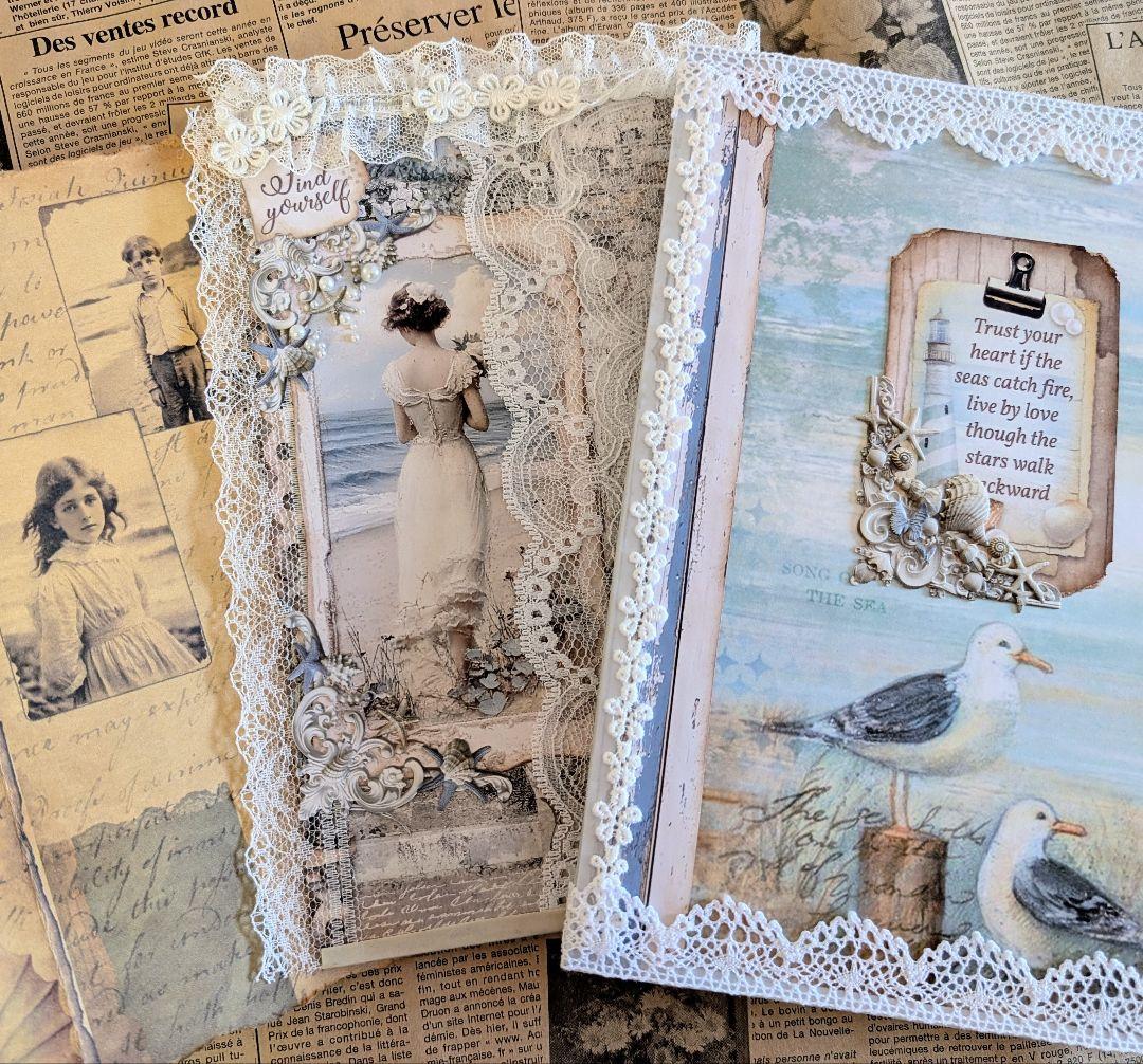 「海からの贈り物」海辺のノスタルジー大型ジャンクジャーナル✨Sunshine✨