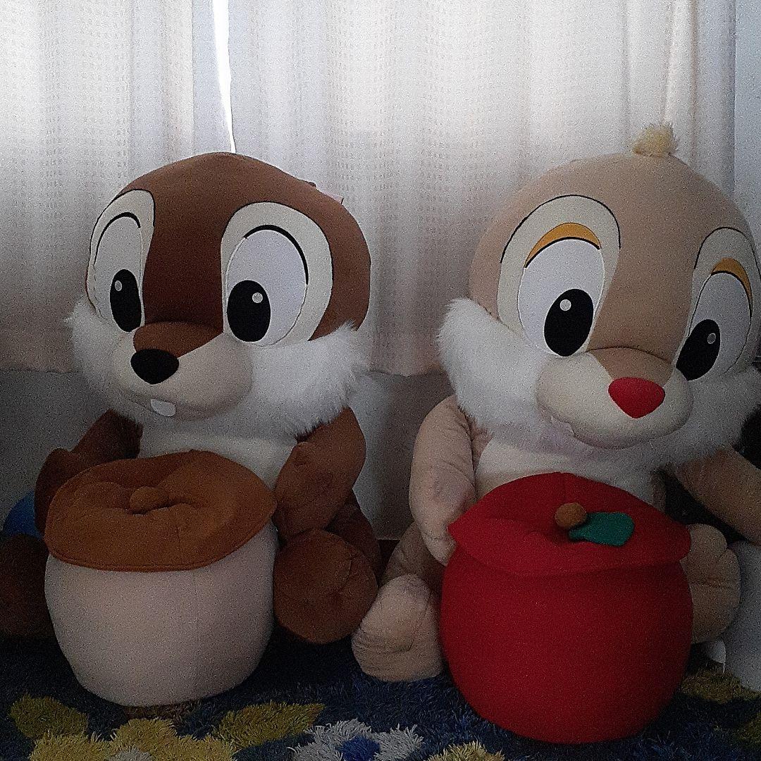 チップ&デール巨大(80㎝)ぬいぐるみ2個セット
