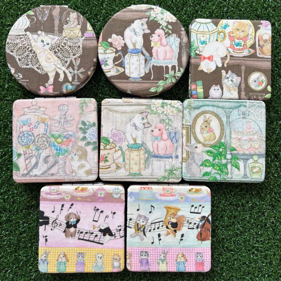 ピカピカ☆ハンドメイド メガネケース コンパクトミラー ユキエモン