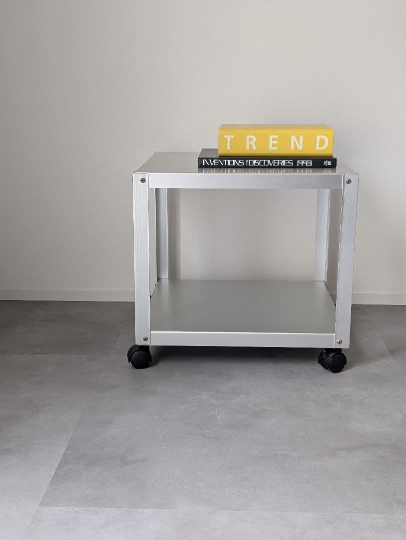 2000's 廃盤/無印良品 アルミサイドテーブルワゴン 鈴木敏彦デザイン