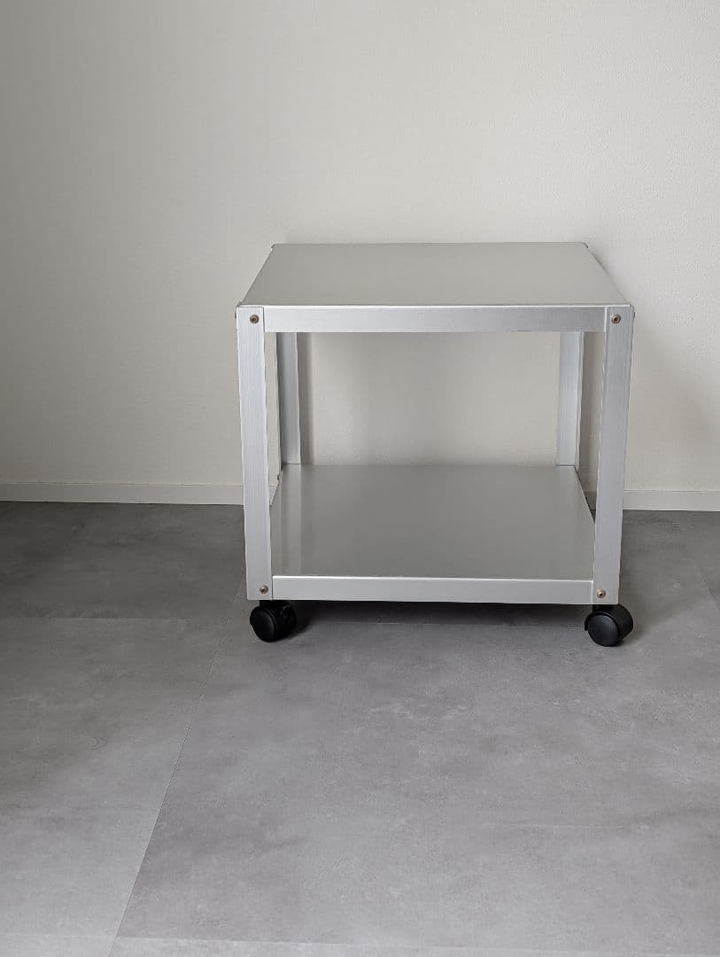 2000's 廃盤/無印良品 アルミサイドテーブルワゴン 鈴木敏彦デザイン