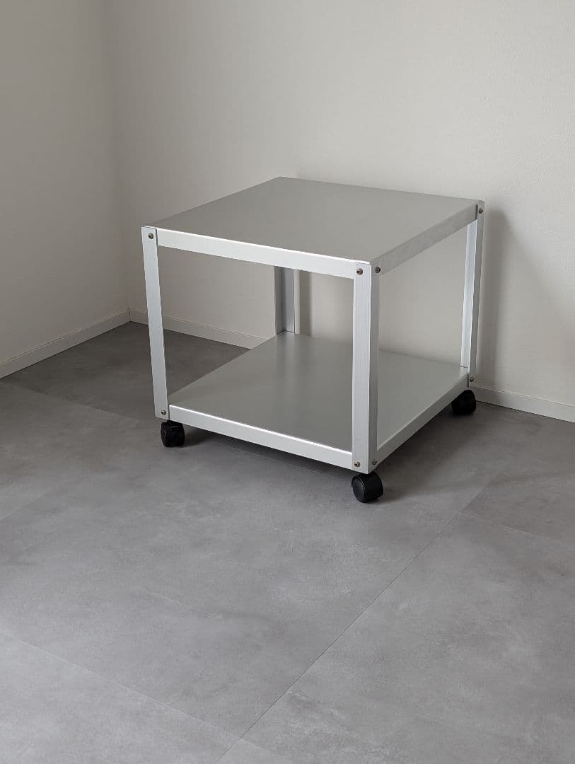 2000's 廃盤/無印良品 アルミサイドテーブルワゴン 鈴木敏彦デザイン