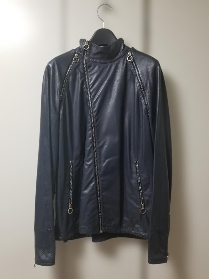 Paul Smith（ポールスミス） ラムレザー　ライダース シングル　Ｌ