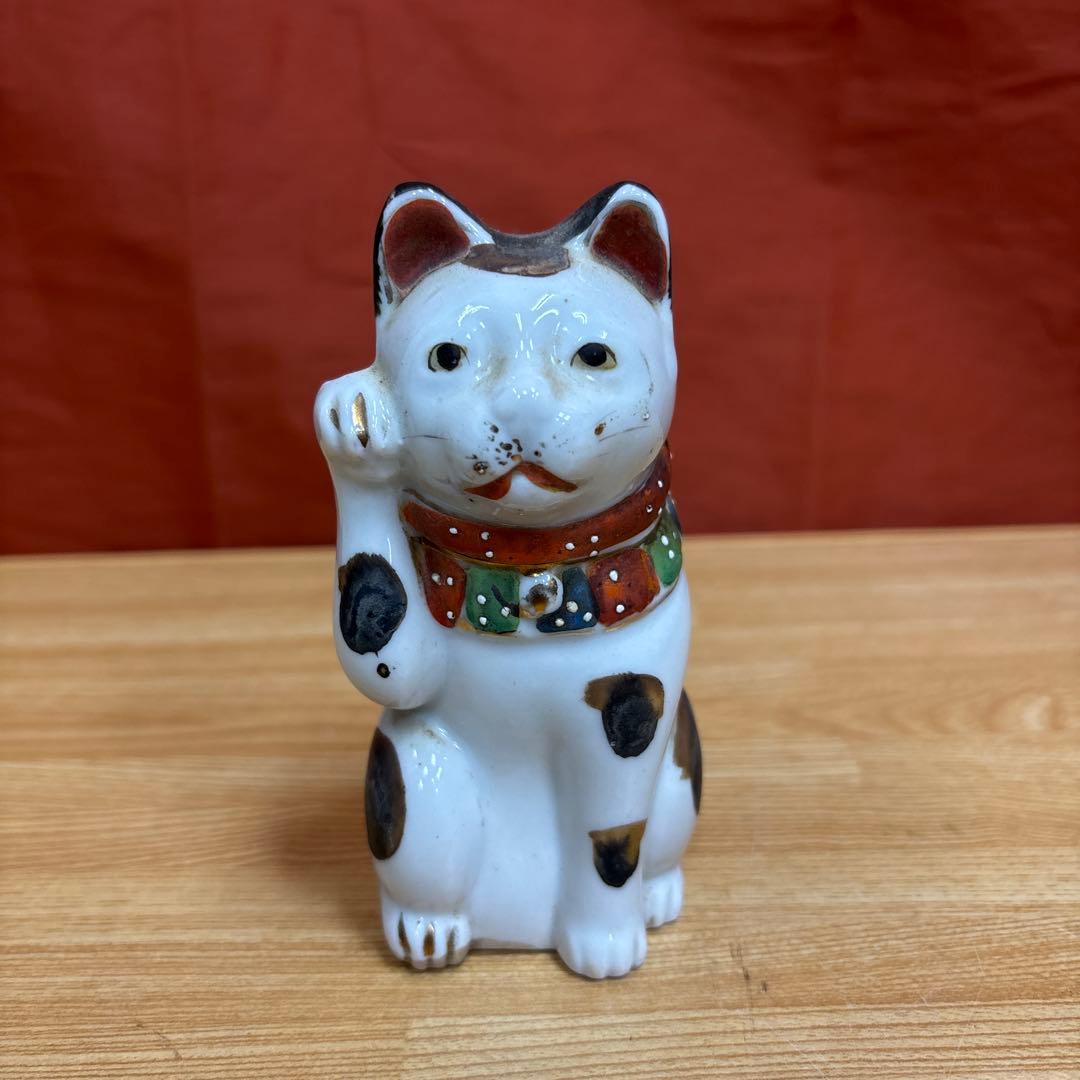 時代物 古い 招き猫 貯金箱 置物 縁起物 骨董