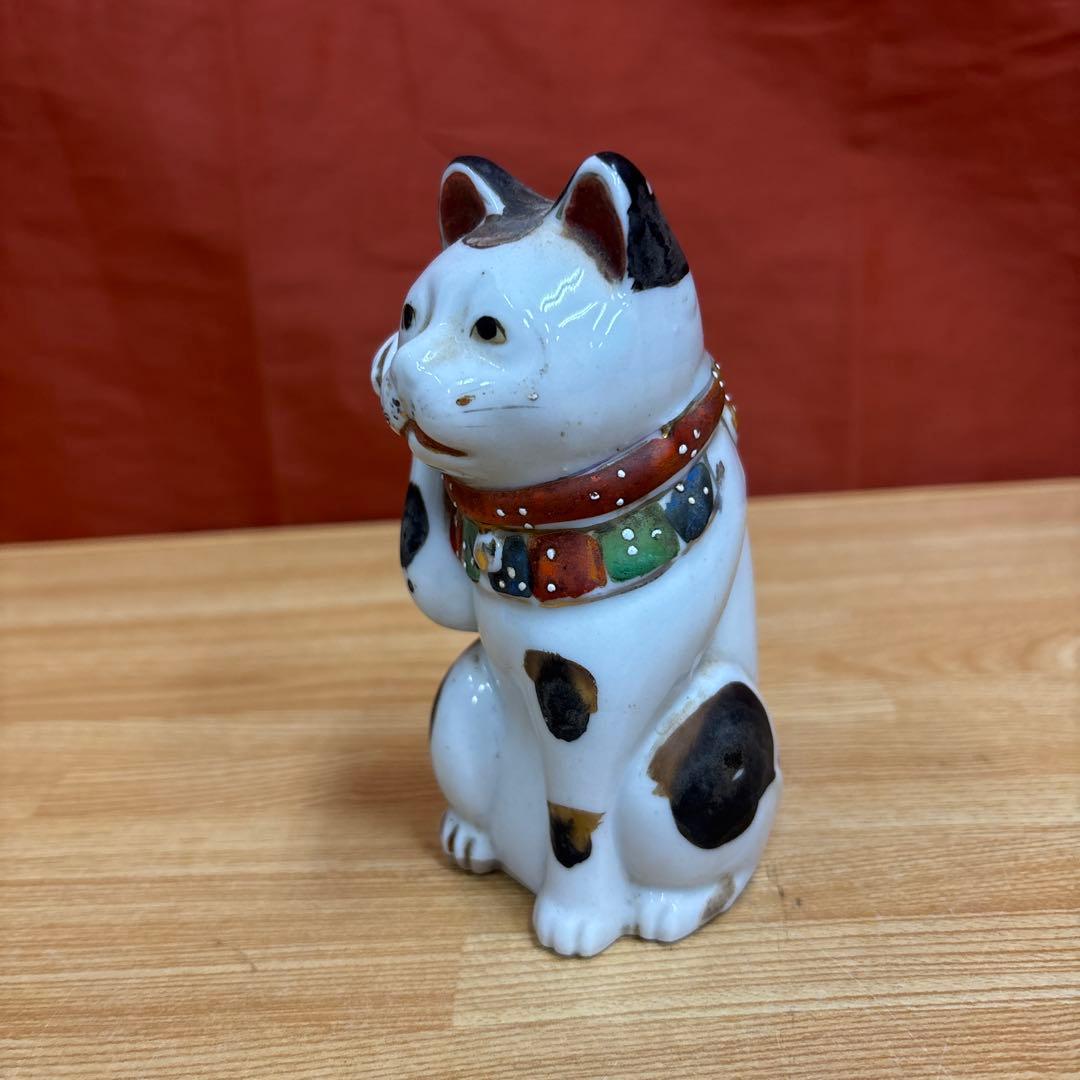 時代物 古い 招き猫 貯金箱 置物 縁起物 骨董