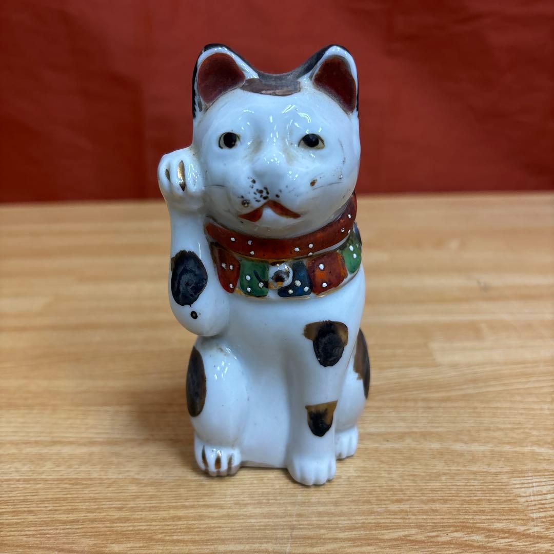 時代物 古い 招き猫 貯金箱 置物 縁起物 骨董