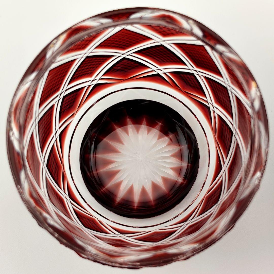 美品☆薩摩切子 猪口（切子、江戸切子、薩摩切子）