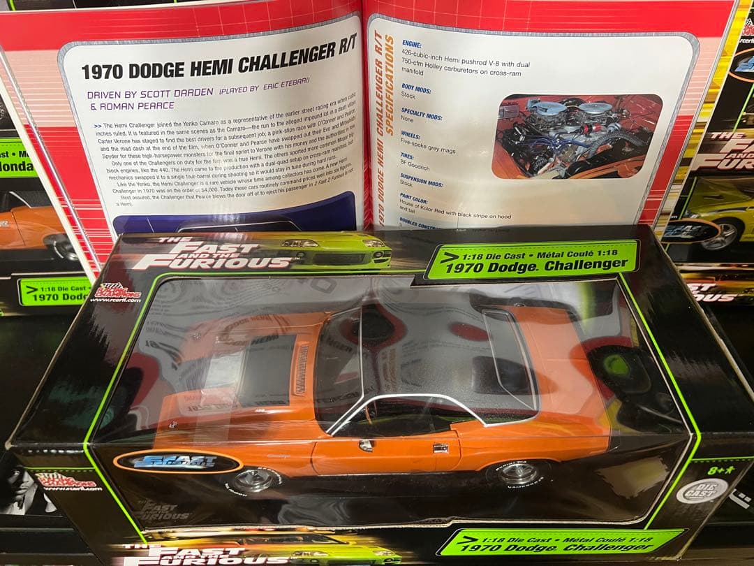 ミニカー FAST&FURIOUS DODGE CHALLENGER 1/18