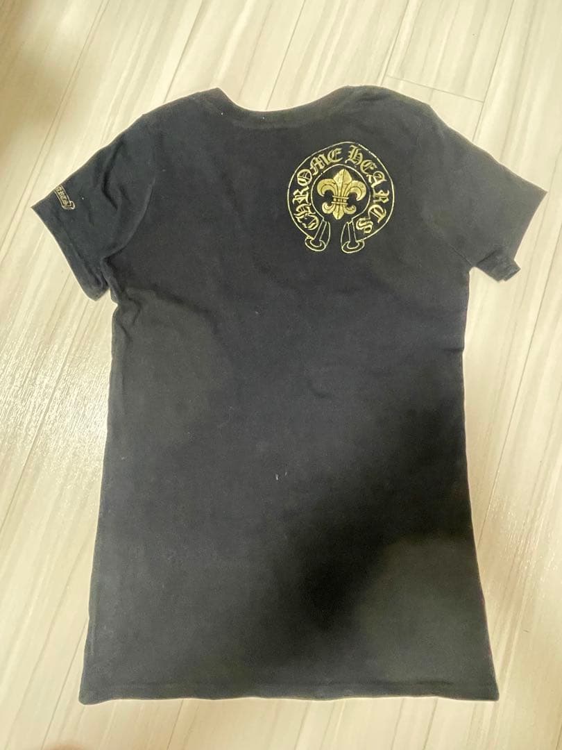 クロムハーツ　黒 Tシャツ 金色模様