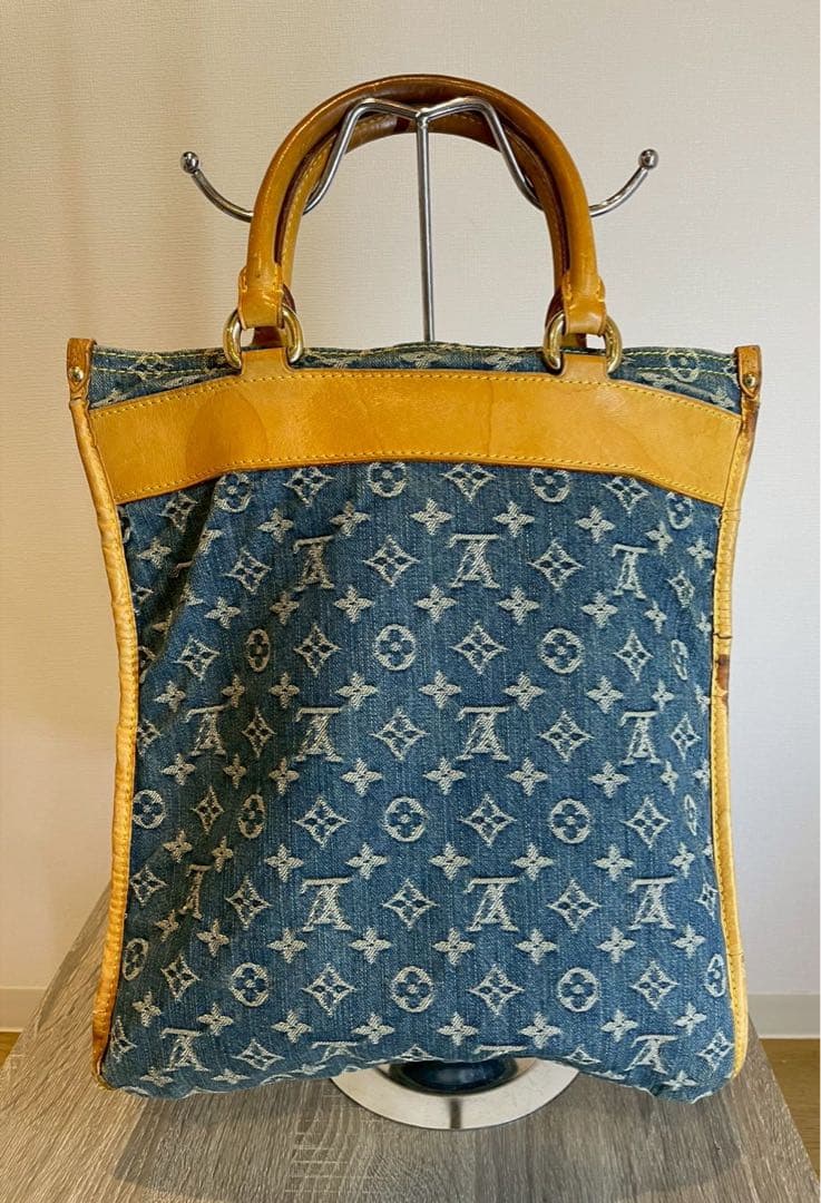 Louis Vuitton ルイヴィトン フラットショッパー　モノグラム　デニム