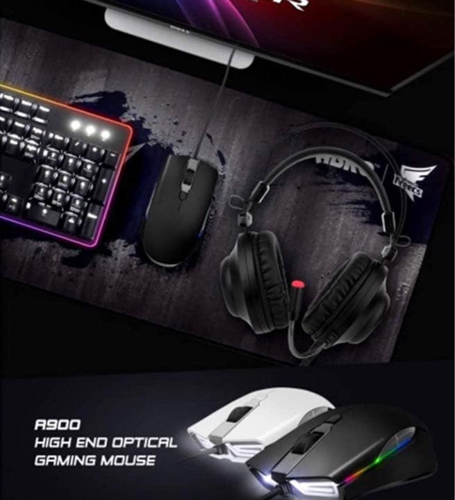 ゲーミング　ハッカーN550 RGB LED 有線オーバーイヤーヘッドホン