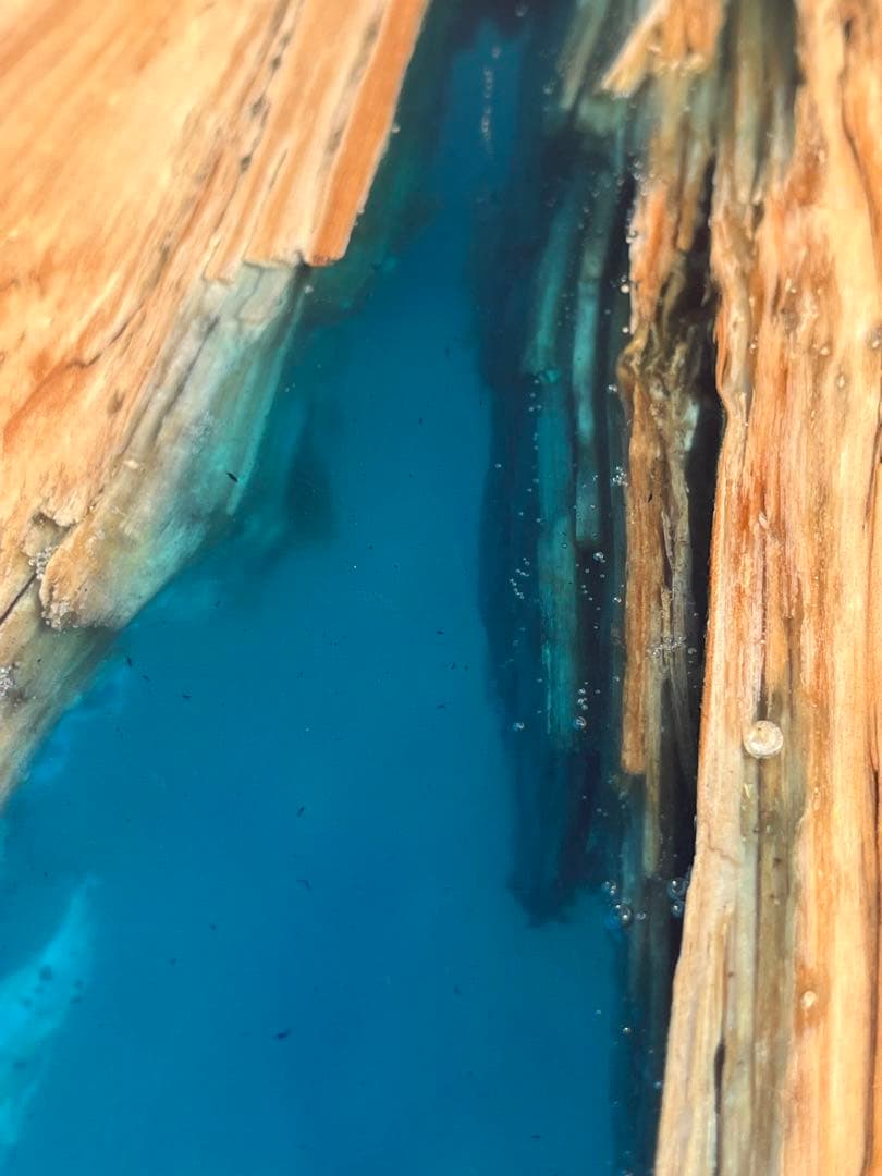 【ナラ】オシャレテーブル　レジンテーブル　リバーテーブル