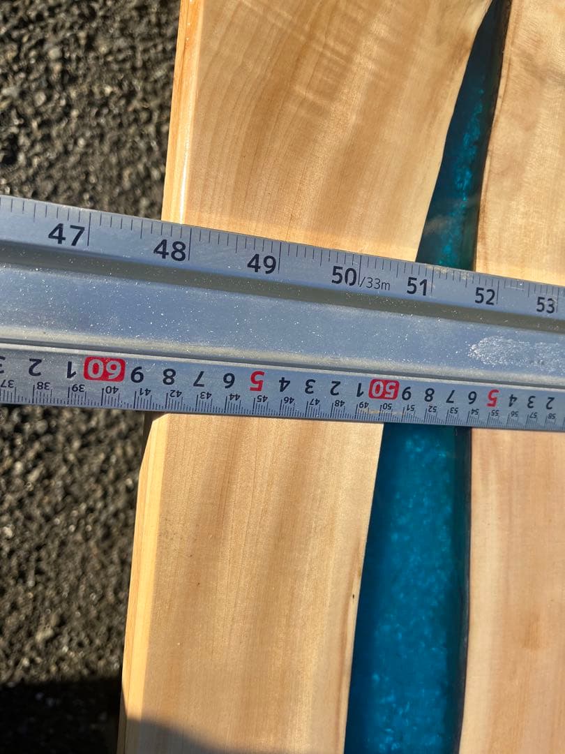 【ナラ】オシャレテーブル　レジンテーブル　リバーテーブル