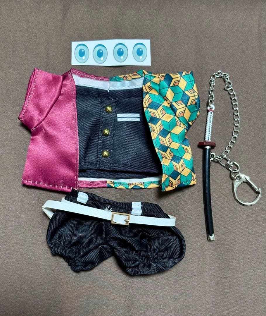 Labubuラブブ 15〜17cm用 和風隊服風コスチューム 8点セット