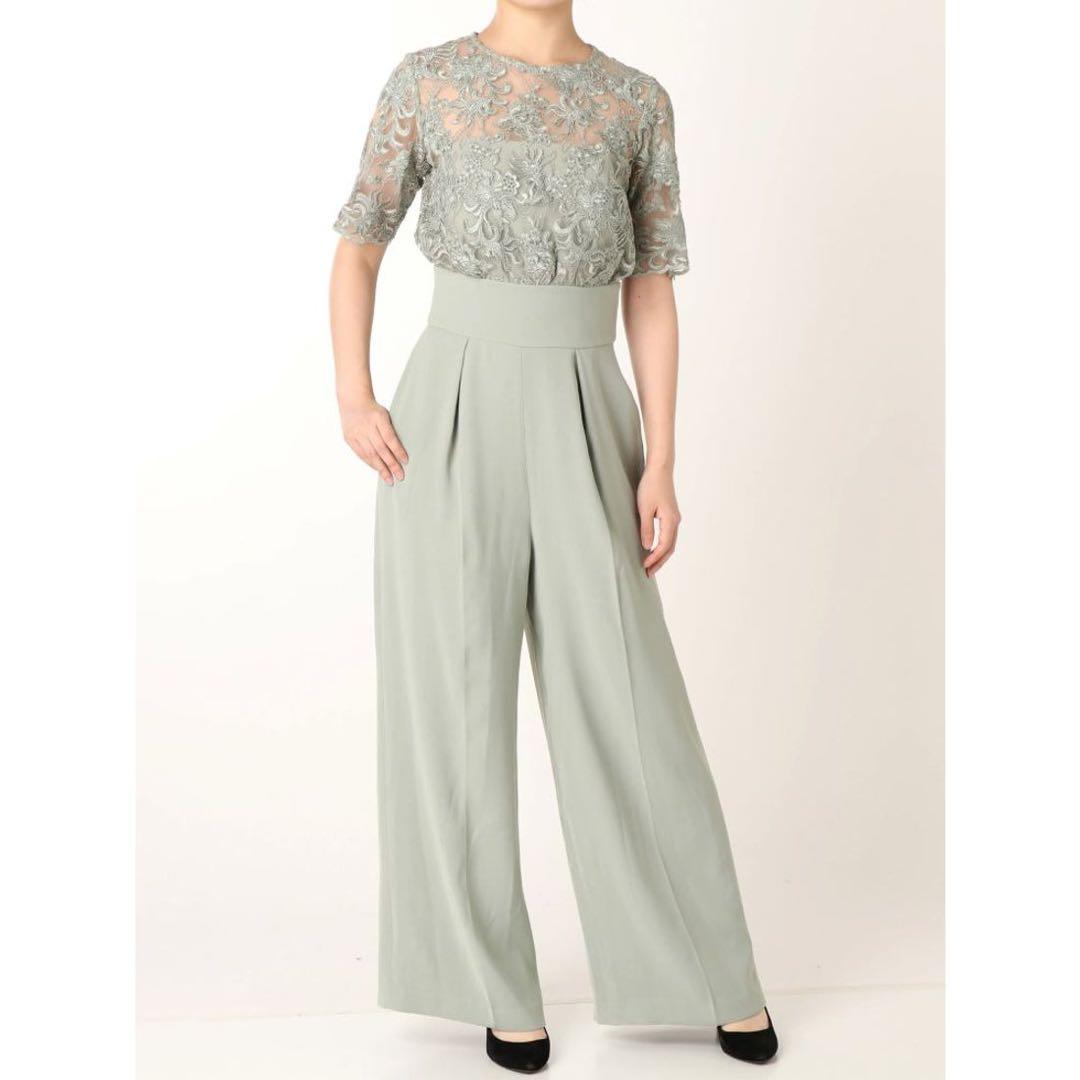 専用　LAGUNAMOON ladyオーバーレースワイドパンツドレス　ミント