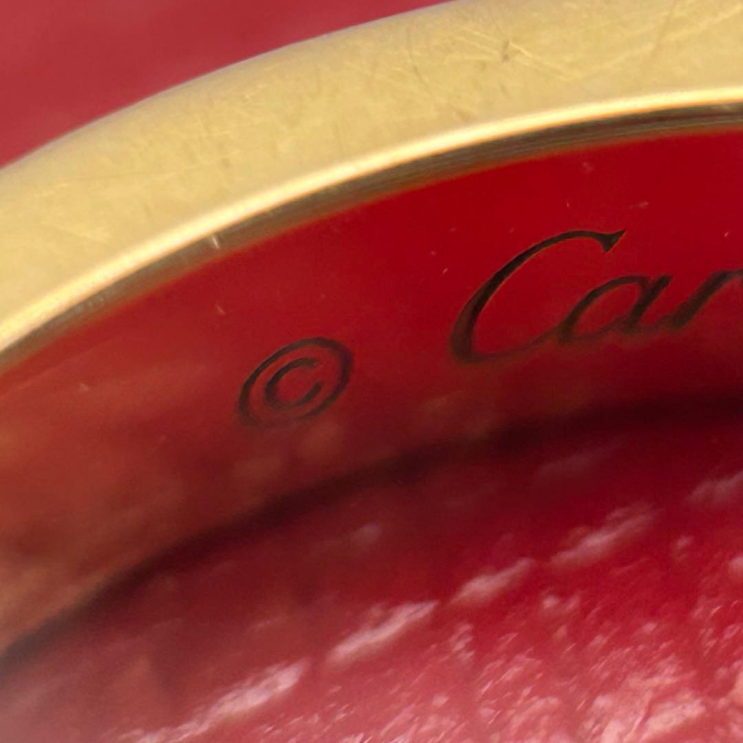 【保証書・箱付き】 カルティエ　Cドゥ エングレーブド　リング　ダイヤ　PG