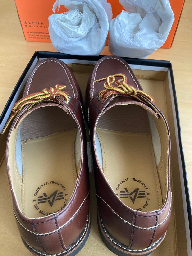 アルファインダストリーズ　　超美品本革デッキシューズ　26.5