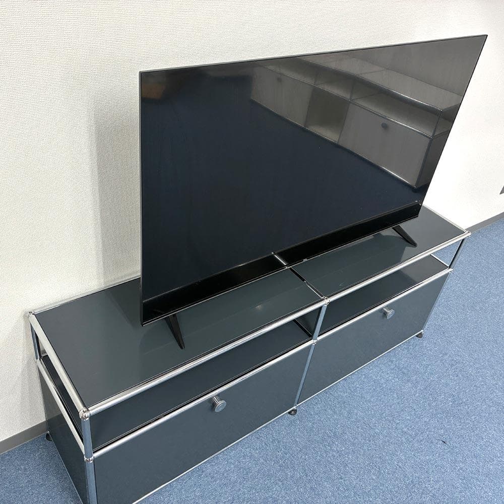 中古 USMハラー｜キャビネット テレビボード 2列2段 アントラサイト