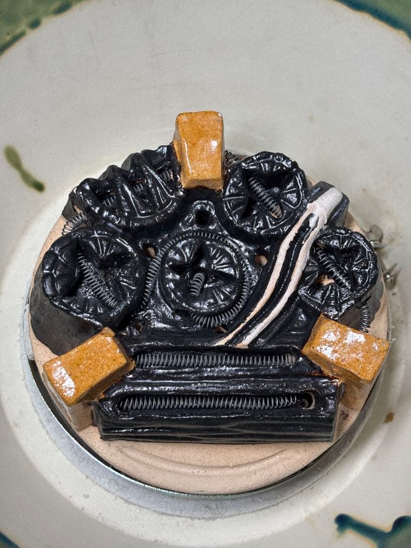 風炉型電熱器 野々田式 織部 道安型 炉用炭型電熱器