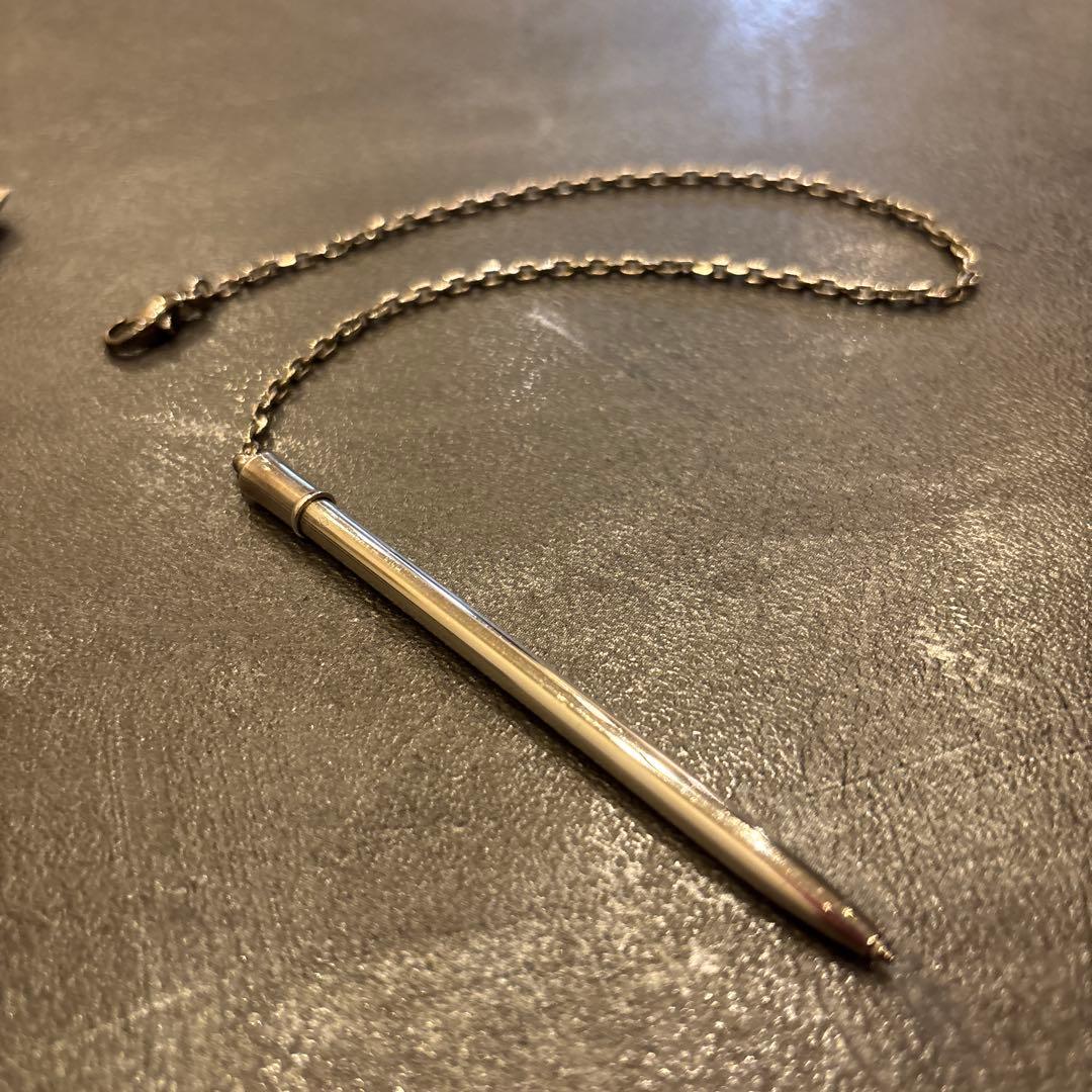 HERMES⭐︎シルバーシャープペン　チェーン付き ケース付き