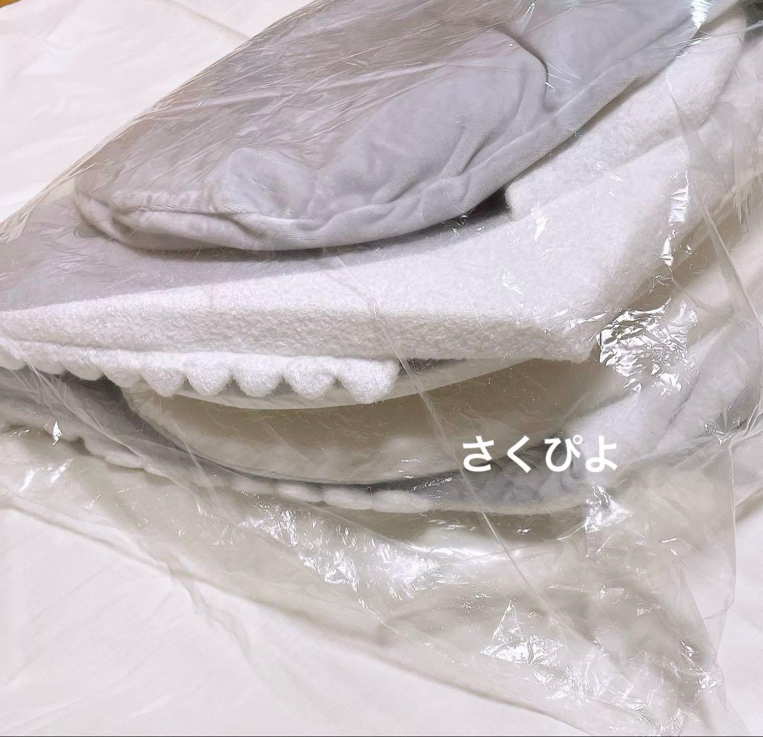 新品未使用　ジェラートピケ　犬猫用ペットハウス　ペットベッド　サメ