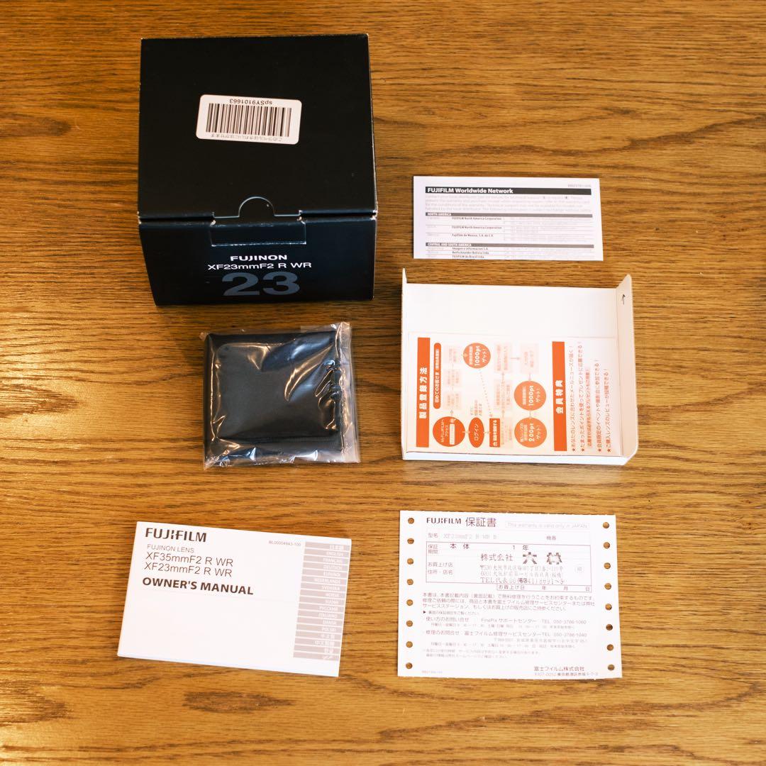 【美品】XF23mmF2 R WR 純正レンズフード付