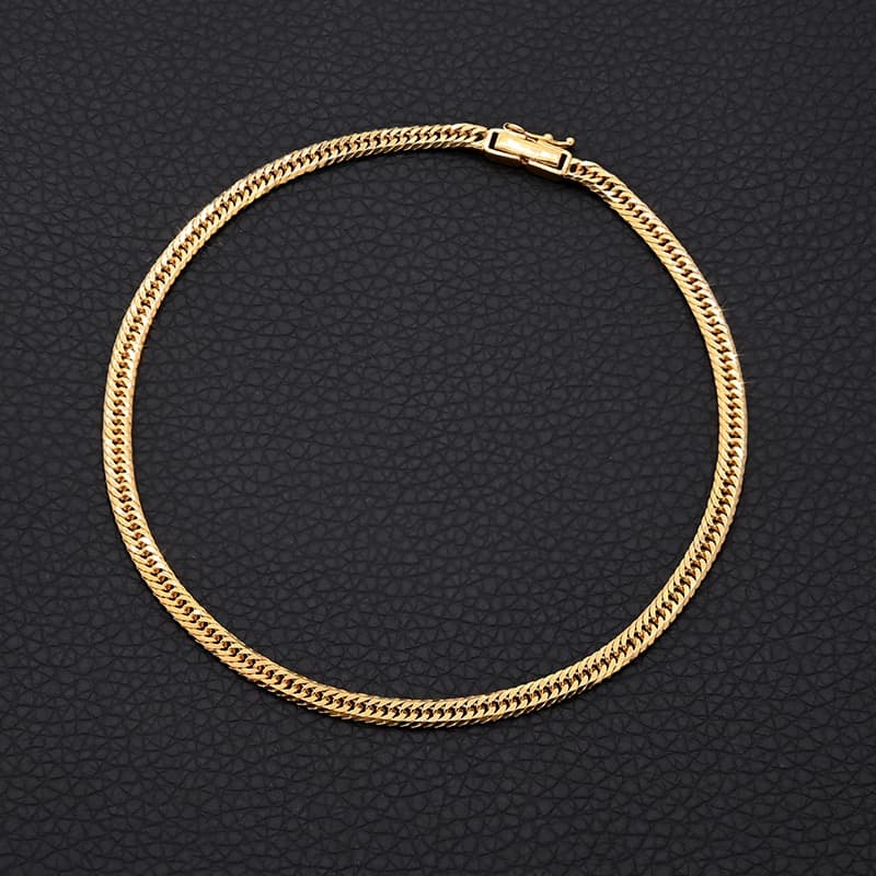 K18(18金) 喜平アンクレット 8面カットトリプル 6.4g 23cm 新品