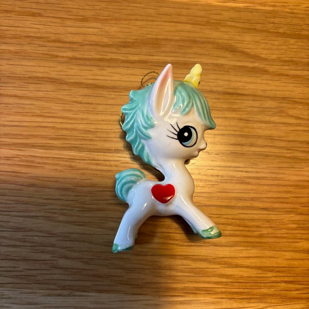 内藤ルネ ユニコーン 陶器 オーナメント 置物 昭和レトロ