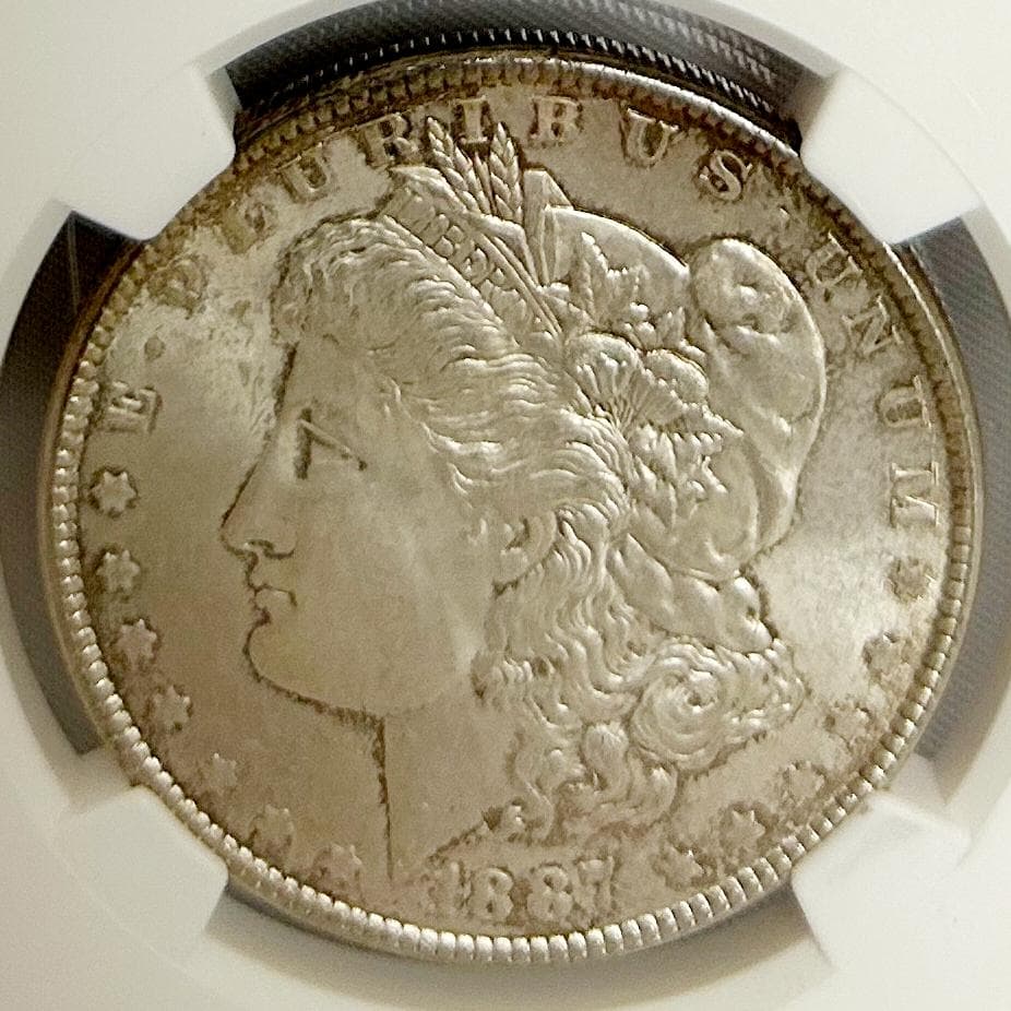 1887年 MORGAN SILVER DOLLAR アメリカ　NGC MS63