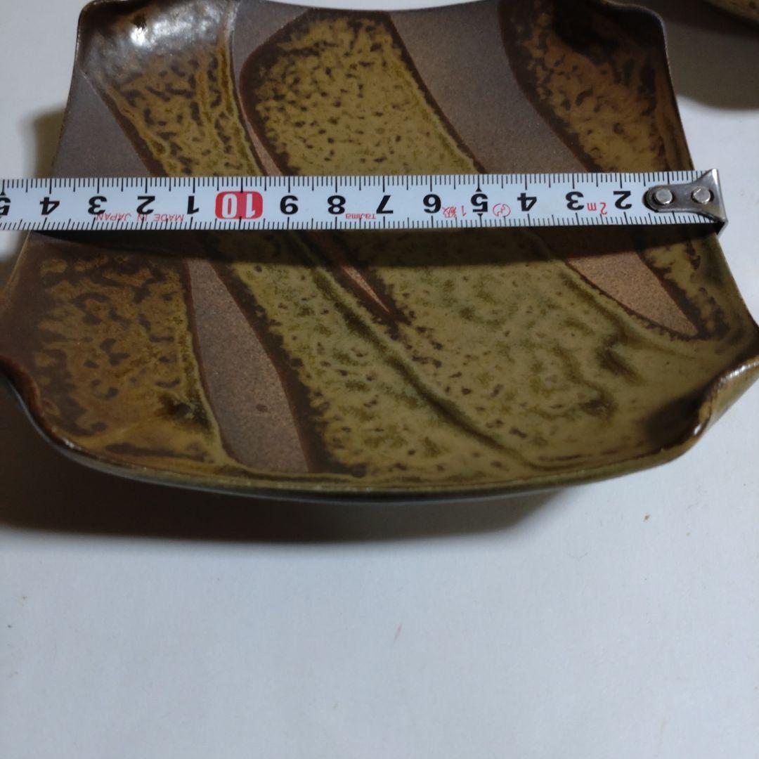 益子焼【木森基人】作　中皿　三客揃い