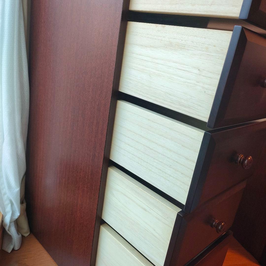 5段チェスト　日本民芸　高級感 幅31奥行き42高さ86センチ　レトロ　昭和