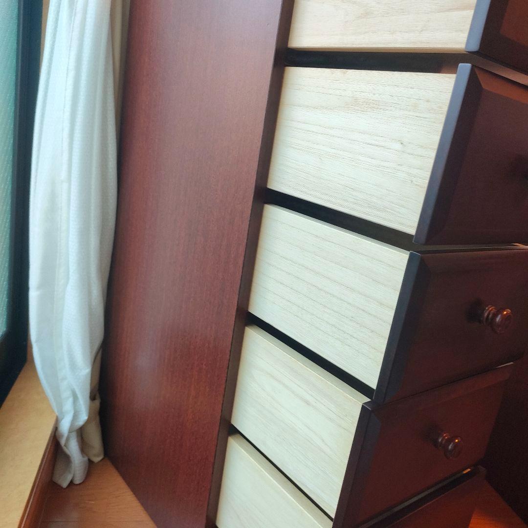 5段チェスト　日本民芸　高級感 幅31奥行き42高さ86センチ　レトロ　昭和