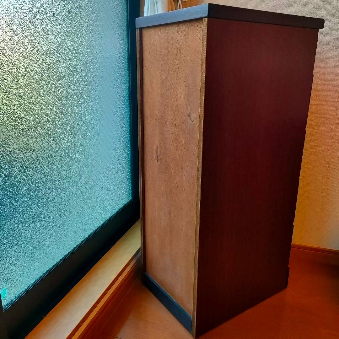 5段チェスト　日本民芸　高級感 幅31奥行き42高さ86センチ　レトロ　昭和