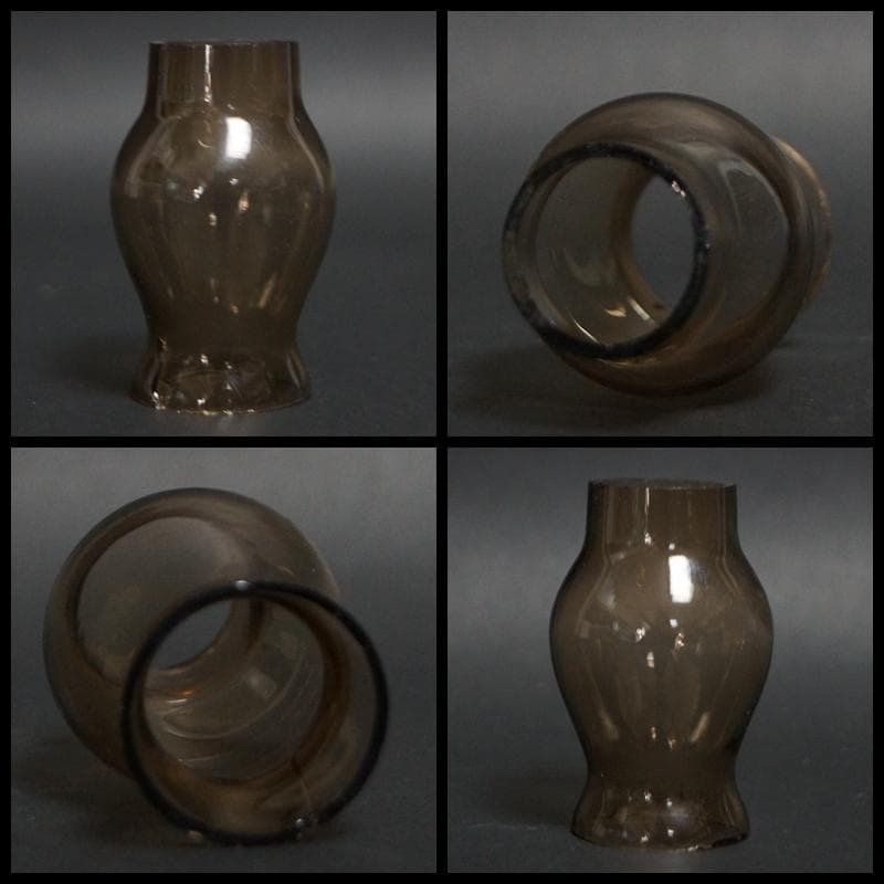 古伊万里 染付『唐草文』透かし彫り 油灯 オイルランプ 獅子双耳★時代物★