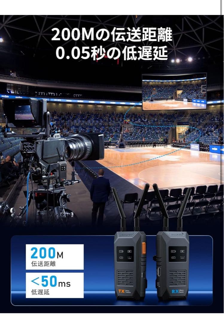 ワイヤレス HDMI 送受信機セット 小型 5G 200M Lemorele