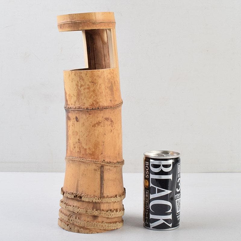 茶道具　影林宗篤作　花入　銘「千年翠」　紫野　小林太玄極め箱　V　R9481