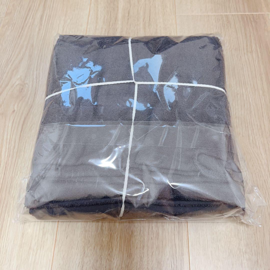 無印良品　バスタオルポンチョ　70×190 チャコール　ベージュ2枚セット