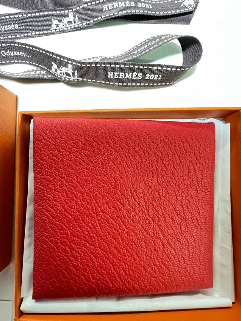 ほぼ未使用 保管品エルメス バスティア ケース レザー レディース 箱付