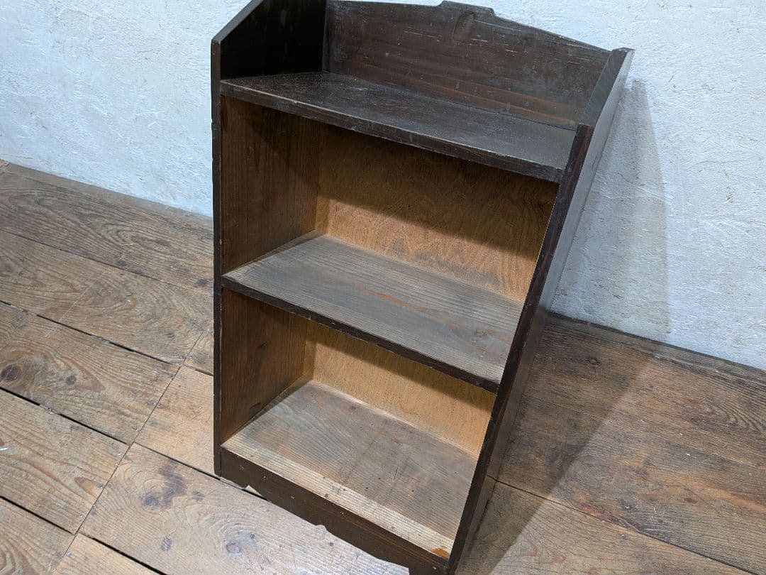 1122 ヴィンテージ　杉のオープンラック　飾り棚　収納棚　本箱　古道具　レトロ