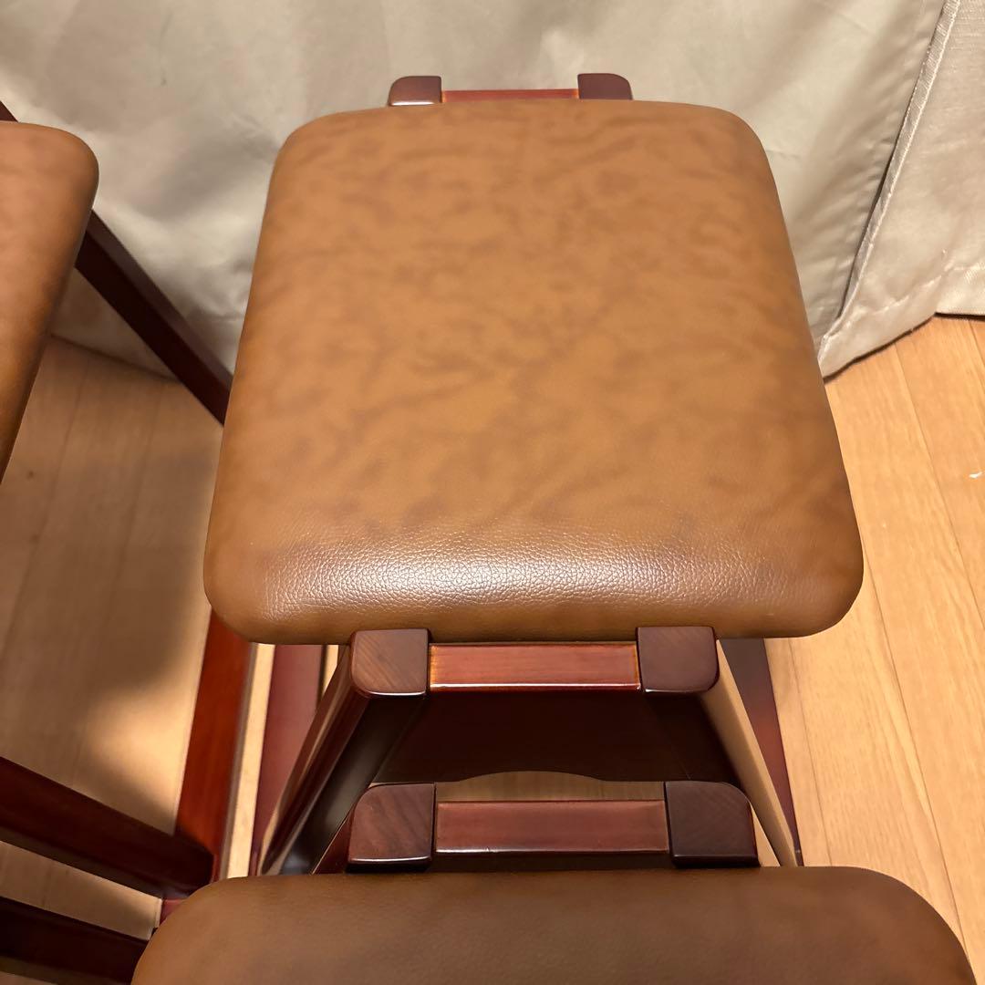 本堂用椅子 4個セット スツール　重ねて保管