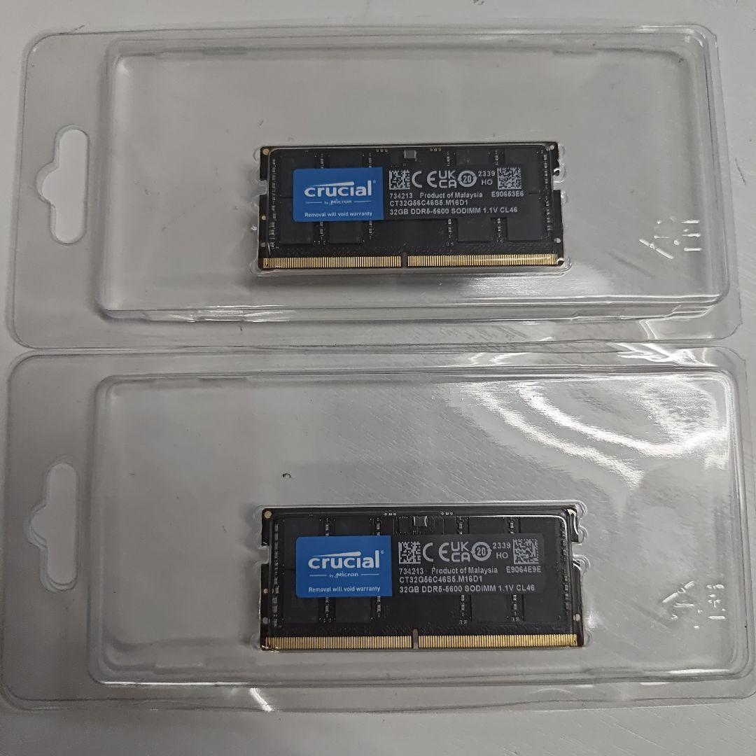 CrucialDDR5-5600 32GB x2 メモリー 64gb