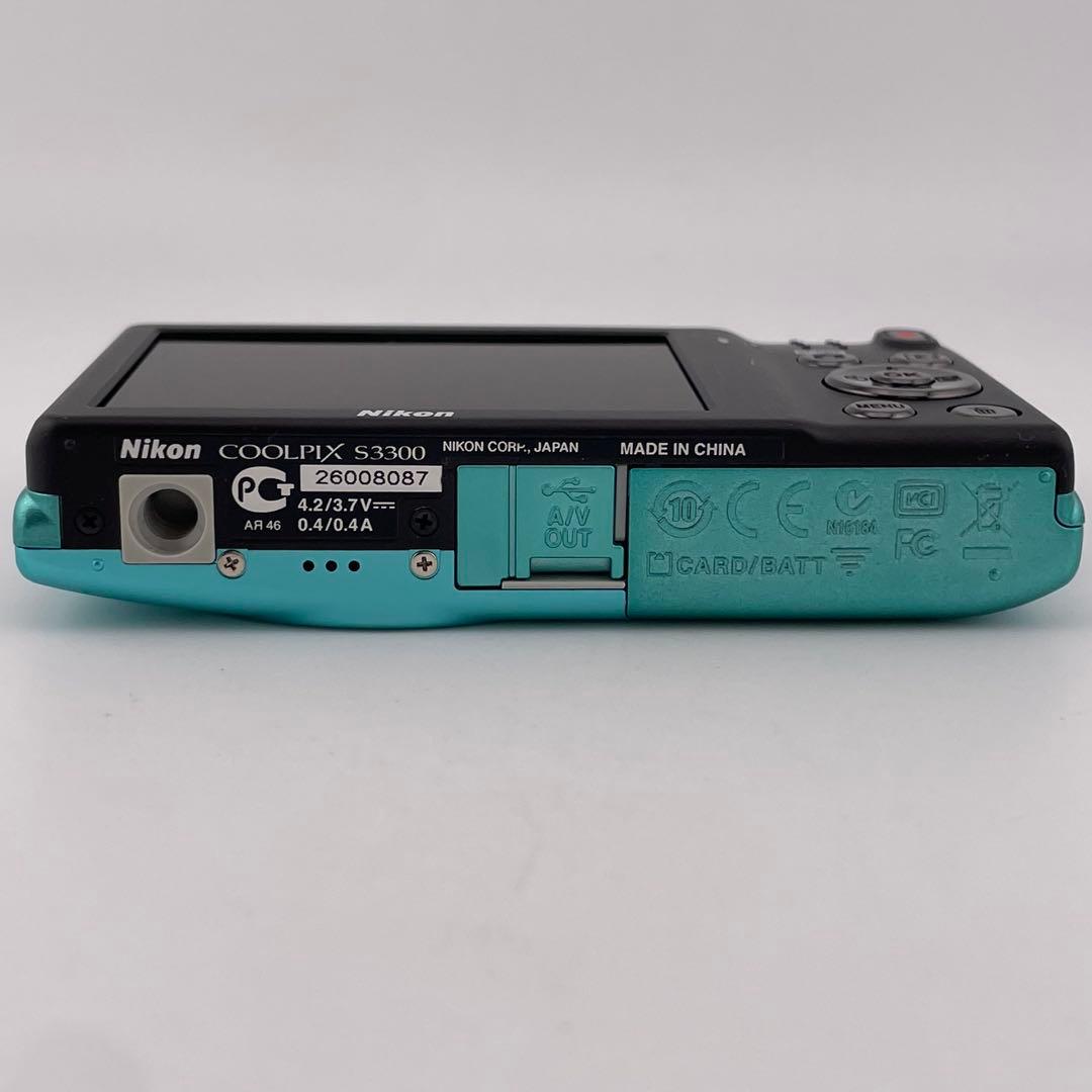 実写美⭕️美品【動作確認済み】Nikon COOLPIX S3300 グリーン