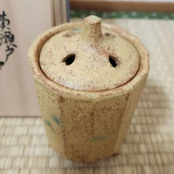 黄瀬戸　香炉　瀬津義雄　茶道具