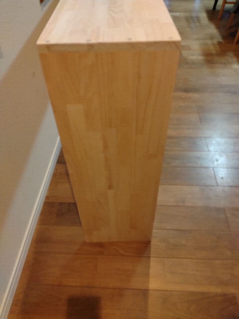 木材　ハンドメイド　コの字　サイドテーブル　机　カウンター　プランター棚シェルフ