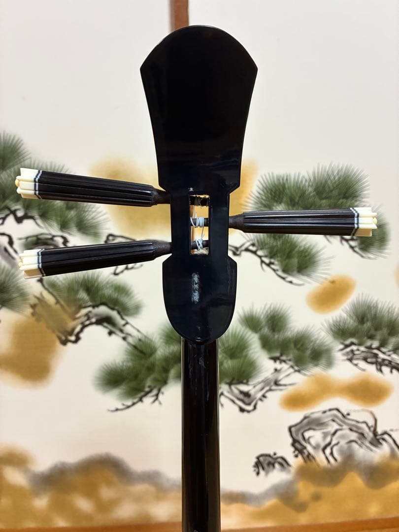 沖縄三線　島黒木！島クルチ！江戸ユナー型！本蛇皮一枚張り！