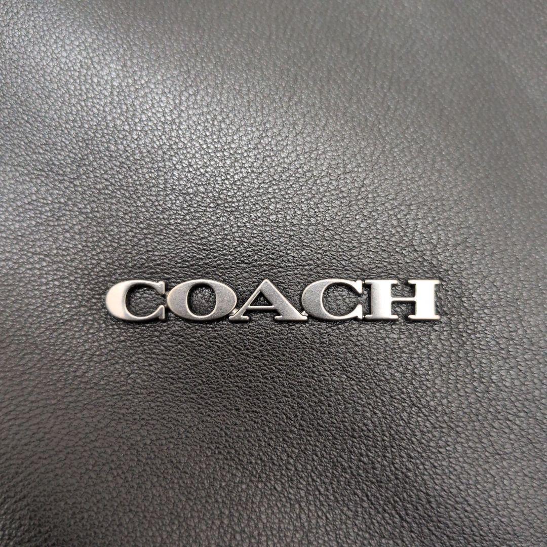 【未使用保管品 カバー付き】コーチ　ライダースジャケット　ラム　シグネチャー　黒