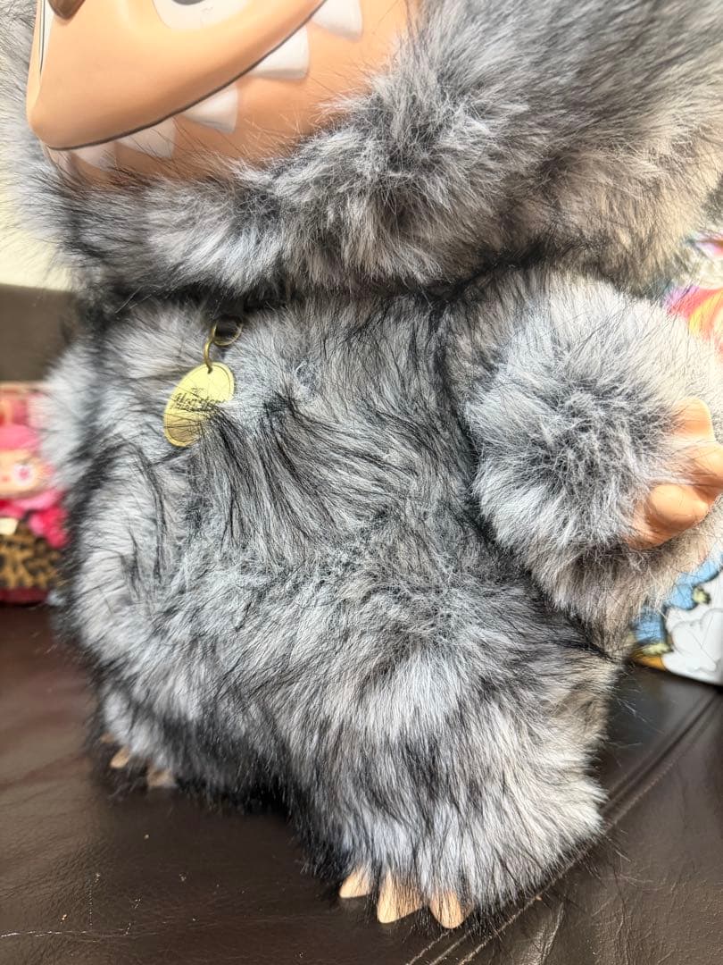 超特大60cmジモモ グレー 4種目チェンジ 高級ファー スペシャルオーダー